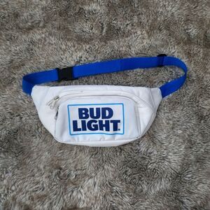 Bud Light Fanny Pack Cooler White and Blue Unisex
